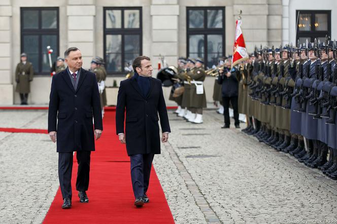 Spotkanie Prezydenta Andrzeja Dudy z Prezydentem Emmanuelem Macronem