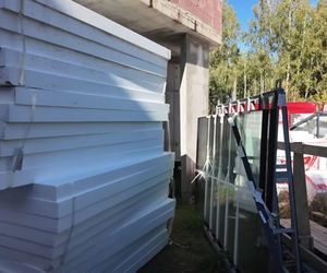 Michał Wiśniewski na budowie swojego domu