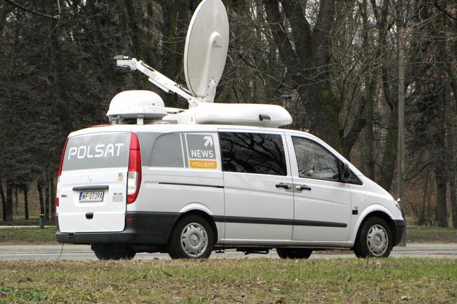 Wóz satelitarny Polsat News / zdjęcie ilustracyjne
