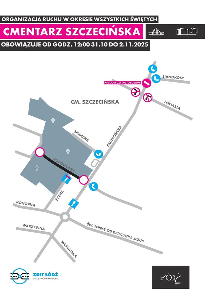Jak dojechać na łódzkie cmentarze. Wszystkich Świętych 2025