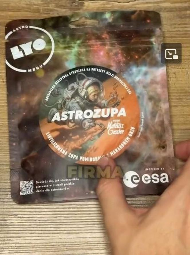Tak wygląda jedzenie Sławosza Uznańskiego-Wiśniewskiego. Zje je w kosmosie 