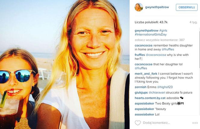 Gwyneth Paltrow bez makijażu