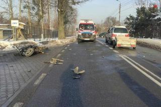 Koszmar na Śląsku. 39-latek huknął w seniora na motorowerze. 73-latek nie żyje