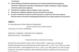 Oświadczenie majątkowe R. Trzaskowskiego