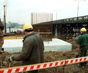 Budowa mostu Świętokrzyskiego w Warszawie