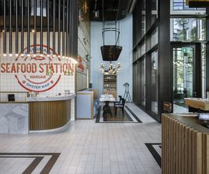 Seafood Station Restaurant & Oyster Bar w Warszawie projektu pracowni Sikora Wnętrza