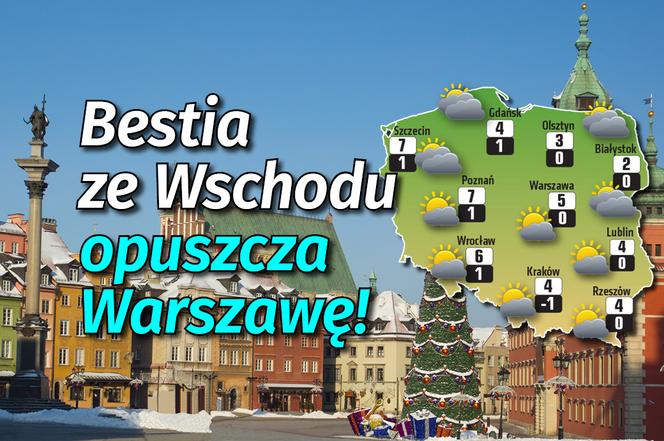 Pogoda Warszawa 22.01 Bestia ze Wschodu opuszcza Warszawę!