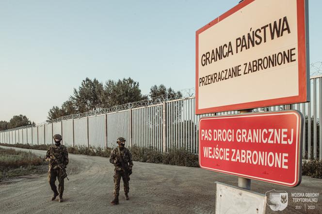 Ćwiczenia terytorialsów przy granicy z Białorusią