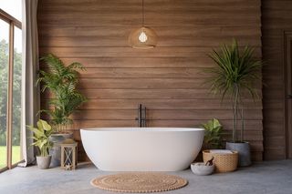 Drewno w łazience