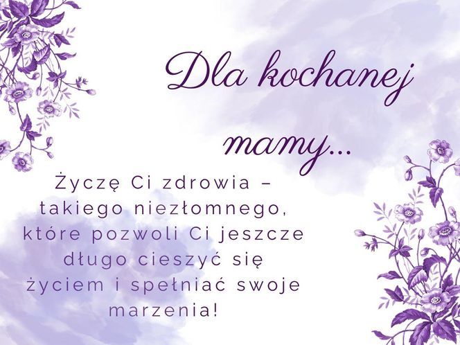 Życzenia od córki dla mamy
