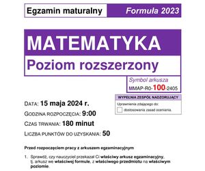 Matura 2024 - matematyka rozszerzona mamy ODPOWIEDZI i gotowe rozwiązania [15.05.2024]