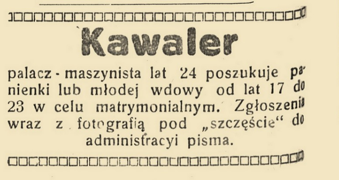 Tinder działał już ponad 100 lat temu. Szukano miłości i korzystnych finansowo małżeństw