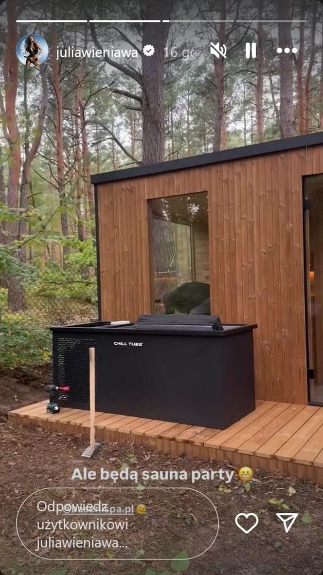 Leśny azyl Julii Wieniawy to czyste złoto! Pokazała luksus od środka