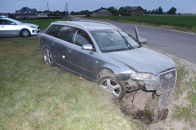 Pijana matka wjechała do rowu. Dramat w Kujawsko-Pomorskiem