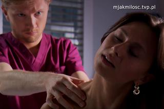 M jak miłość, odcinek 1701. pacjentka Klaudia (Angelika Smyrgała), Łukasz (Jakub Józefowicz)	