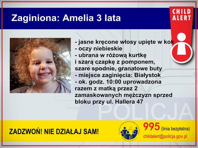 Child alert zaginiona Amelka