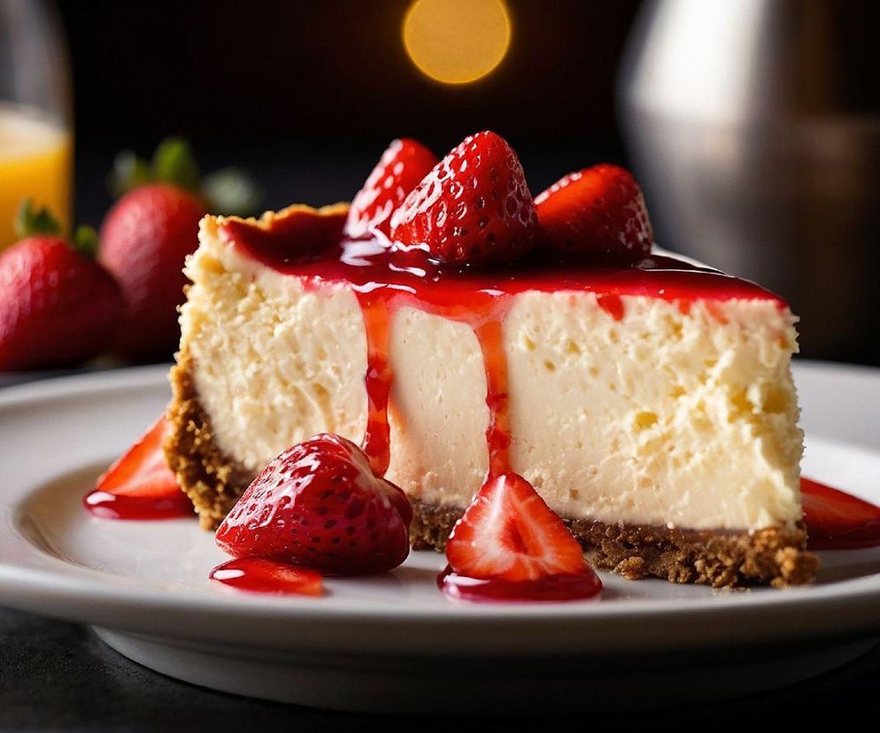 sernik z polewą truskawkową
