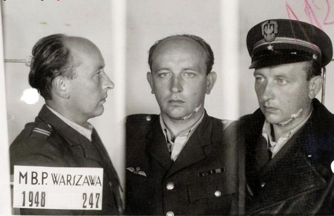 Stanisław Skalski po aresztowaniu przez MBP, 1948.