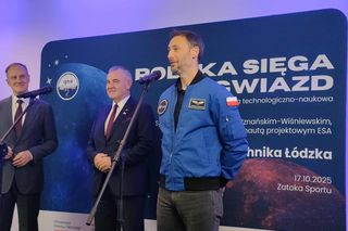Sławosz Uznański-Wiśniewski odwiedził Politechnikę Łódzką