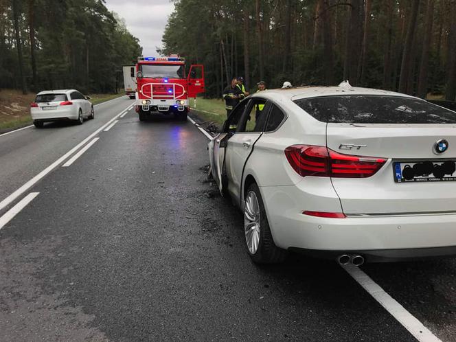 BMW stanęło w płomieniach na DK 10 w Emilianowie!
