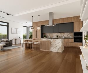 Salon z kuchnią i jadalnią