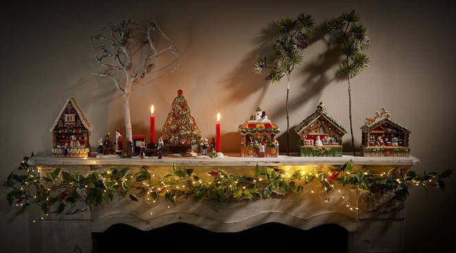 Bożonarodzeniowa dekoracja kominka