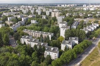  Osiedle Zatrasie na warszawskim Żoliborzu. Widok z powietrza od strony południowo-zachodniej.