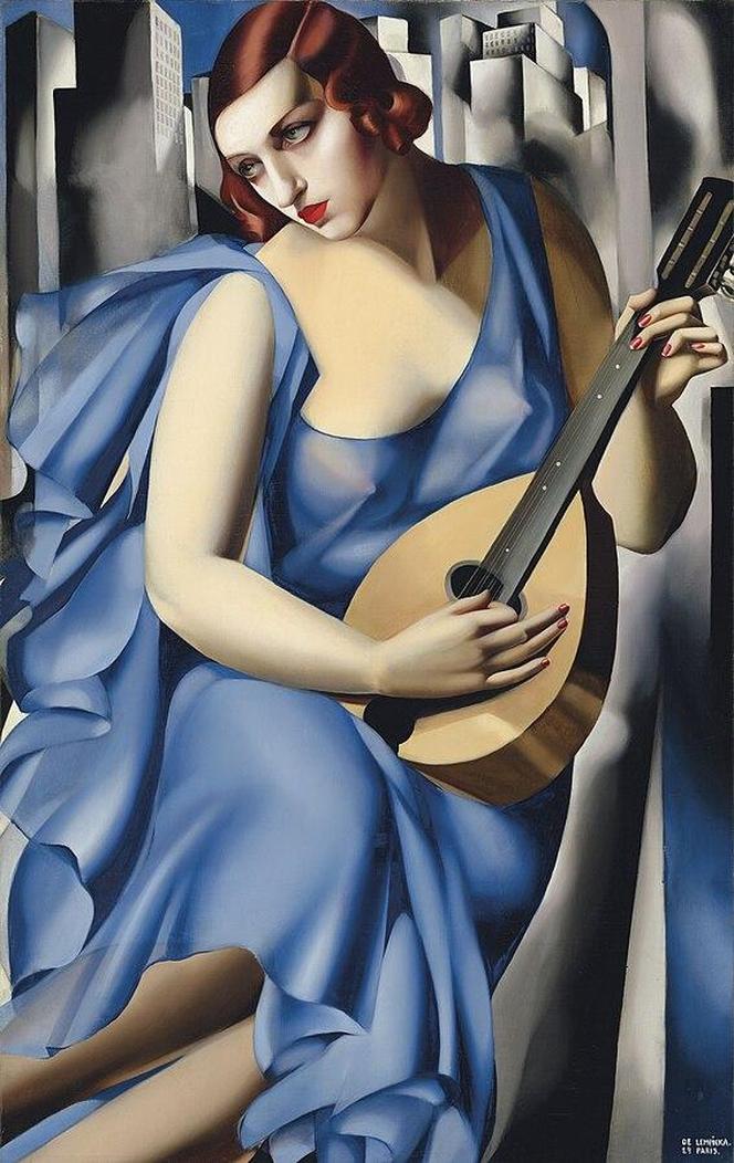 Tamara Łempicka, "Kobieta z mandoliną" (ok. 1933)