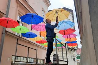 Kolorowe parasole znów wiszą na ulicy Piekarskiej