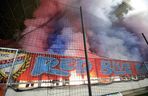 Skandaliczny transparent na meczu Raków - Maccabi