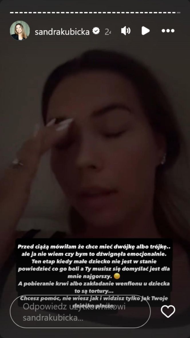 Sandra Kubicka była przerażona