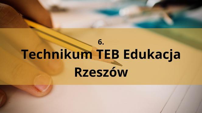 Miejsce 408 w Polsce Technikum TEB Edukacja Rzeszów