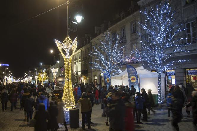 Świąteczne iluminacje w Warszawie