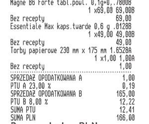 Paragony grozy z turystycznych aptek