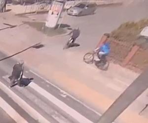 Koszmarne zderzenie rowerzystów. Obaj trafili do szpitala. Przerażające nagranie