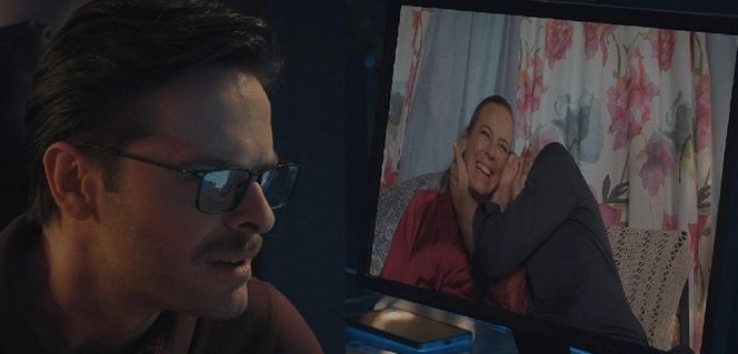 M jak miłość, odcinek 1877. Błażej (Adrian Budakow), Magda (Anna Mucha), Andrzej (Krystian Wieczorek)