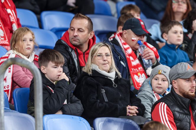 Kibice na meczu Polska -Nowa Zelandia na Stadionie Śląskim