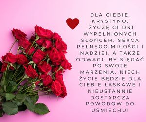 Kartka z życzeniami na imieniny Krystyny
