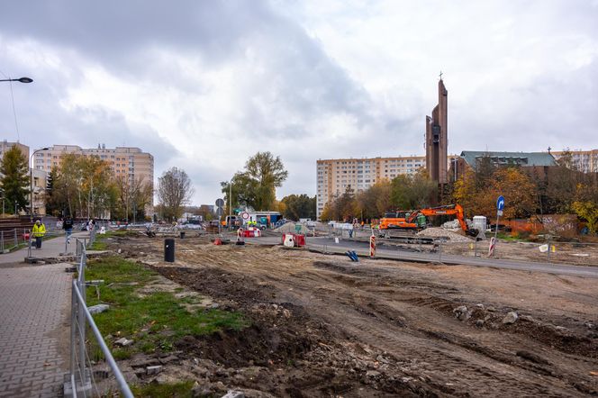 Budowa tramwaju na Stegny w Warszawie