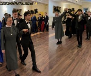 To nagranie ze studniówki to hit! W pierwszej parze zakonnica 