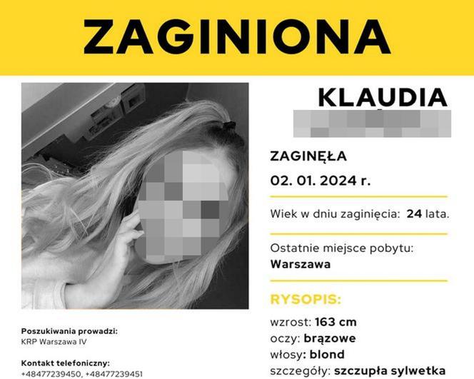 Klaudia Cz. nie żyje. Ziścił się najczarniejszy scenariusz