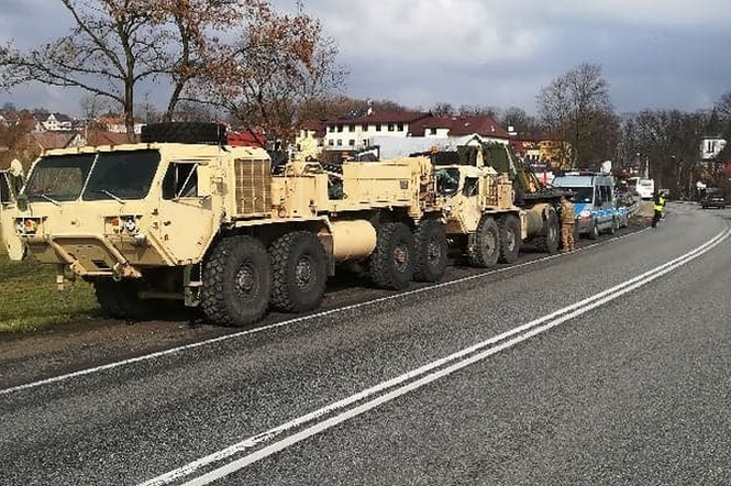 Wypadek pojazdów... amerykańskiej armii w Małopolsce!