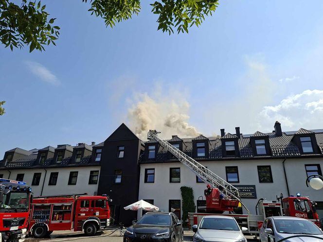 Pożar hotelu "Seanator" w Starachowicach