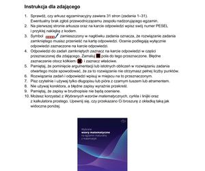 Matura poprawkowa  MATEMATYKA 2025- FORMUŁA 2023