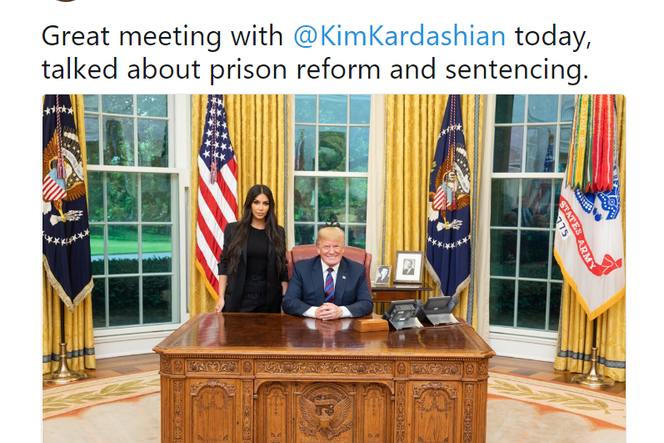 Kim Kardashian u Donalda Trumpa