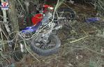 Tragiczny wypadek młodego motocyklisty. Stracił kontrolę i uderzył w drzewo