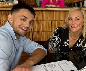 Barwy szczęścia. Mirek (Oliwier Kozłowski), Justyna (Sylwia Juszczak-Krawczyk)