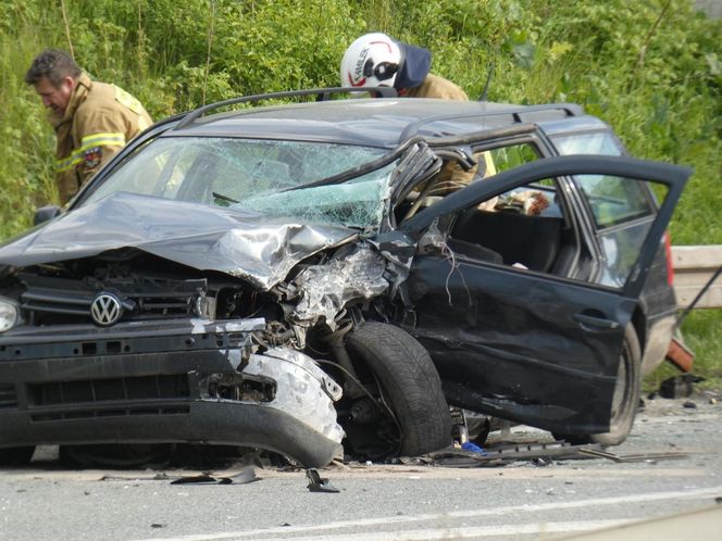 Koszmarny wypadek na drodze krajowej