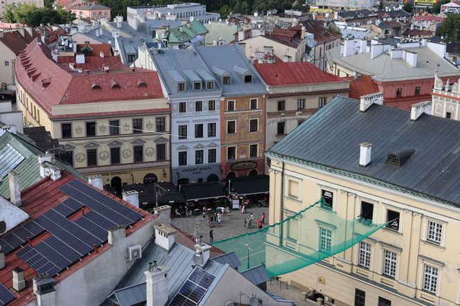 Panorama Lublina z najwyższego punktu widokowego w mieście - Wieży Trynitarskiej