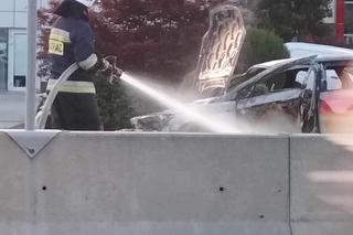 Pożar samochodu pod Tarnowem. Osobówka spłonęła doszczętnie